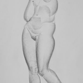 Drawing titled "Nude №31" by Alexander Glazkov, Original Artwork, Graphite