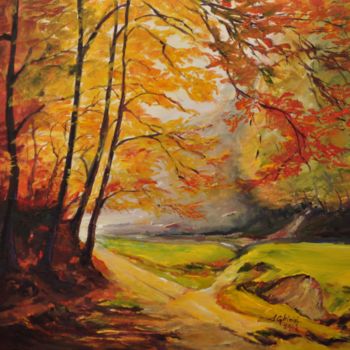Painting titled "The path" by Alexandra Ghimisi, Original Artwork, Acrylic