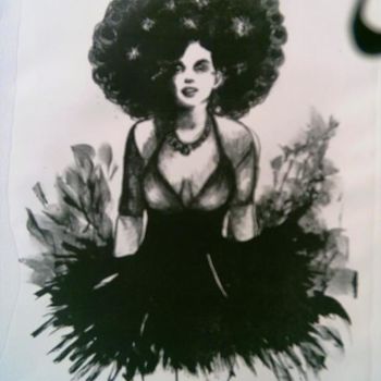 Painting titled "Marilyn Afro" by Alex Barretto, Original Artwork
