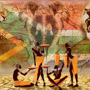 Painting titled "South Africa" by Bullet, Original Artwork