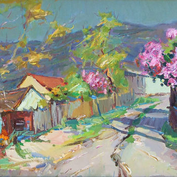 Pintura intitulada "Spring is in the air" por Alexei Chebotaru, Obras de arte originais, Óleo