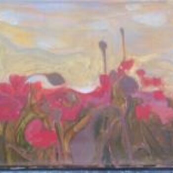 Peinture intitulée "Poppies -  Opium" par Aleksej Daniel Djermanovic, Œuvre d'art originale