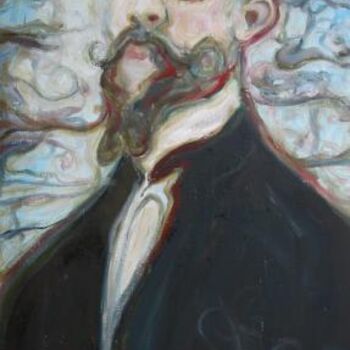 Painting titled "Eric Satie - detail" by Aleksej Daniel Djermanovic, Original Artwork