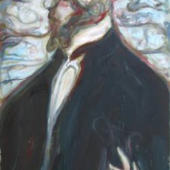 Pintura titulada "Eric Satie" por Aleksej Daniel Djermanovic, Obra de arte original