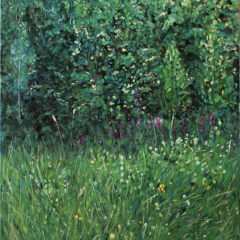 Pittura intitolato "Forest Edge on a Ju…" da Alexey Beregovoy, Opera d'arte originale, Olio Montato su Telaio per barella in…