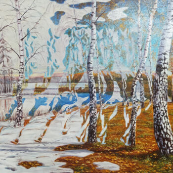 Peinture intitulée "Autumn winter" par Alexey Glumov, Œuvre d'art originale, Huile