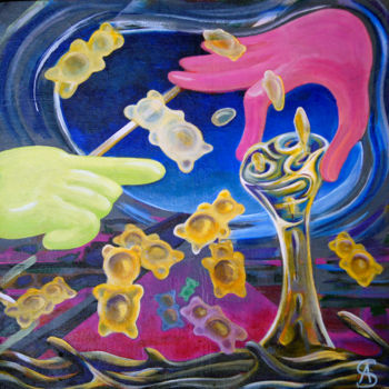 Malerei mit dem Titel "Distilation of sens…" von Aleksey Savolsky, Original-Kunstwerk, Acryl