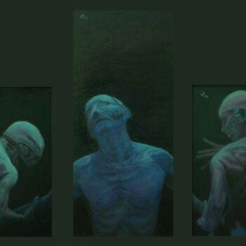 绘画 标题为“Triptych: The downf…” 由Alexey Spirin, 原创艺术品, 油