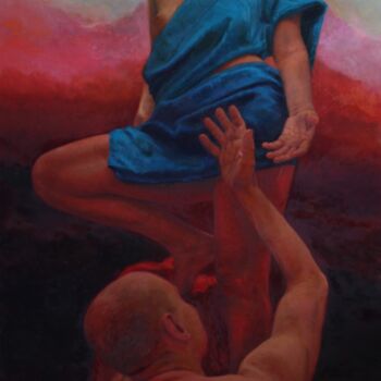 Pittura intitolato "Bestowing of forgiv…" da Alexey Spirin, Opera d'arte originale, Olio