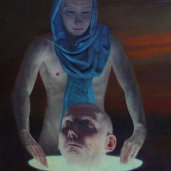 Pittura intitolato "Let Me In" da Alexey Spirin, Opera d'arte originale, Olio Montato su Telaio per barella in legno