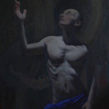 Peinture intitulée "The dark will is in…" par Alexey Spirin, Œuvre d'art originale, Huile Monté sur Châssis en bois