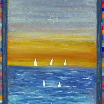 Pittura intitolato "L'ORIZZONTE DEL PES…" da Alex Fea Art&Poetry, Opera d'arte originale, Olio