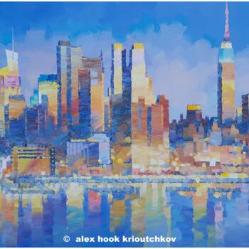 "New York XXIX" başlıklı Tablo Alex Hook Krioutchkov tarafından, Orijinal sanat, Petrol