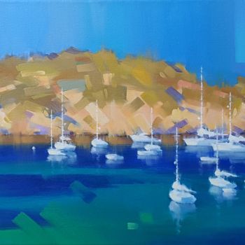 Pintura titulada "Sant Elm de Mallorc…" por Alex Hook Krioutchkov, Obra de arte original, Oleo Montado en Bastidor de camill…