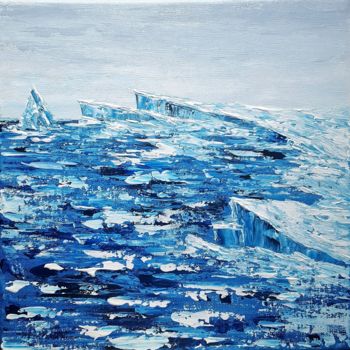 Painting titled "Mer de glace" by Alexia Séchet, Original Artwork, Acrylic