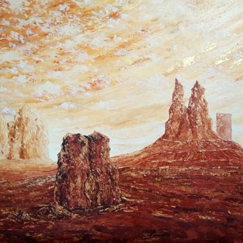 Painting titled "Monument Valley" by Alexia Séchet, Original Artwork, Acrylic
