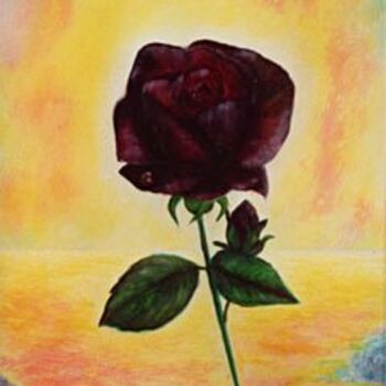 ""La Rose Noire"" başlıklı Tablo Alexia tarafından, Orijinal sanat, Petrol