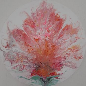 Painting titled "Fairy Peony" by Alexia-Rose, Original Artwork, Acrylic