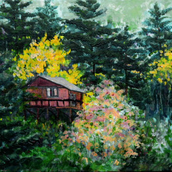 Painting titled "Seclusion" by Alexis-Baranek Baranek, Original Artwork, Acrylic