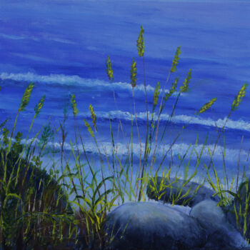 Malerei mit dem Titel "Rocks and Seagrass" von Alexis-Baranek Baranek, Original-Kunstwerk, Acryl