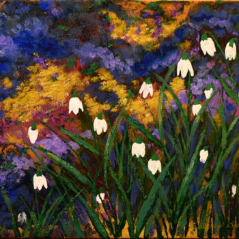 Pintura intitulada "Lillies of the Vall…" por Alexis-Baranek Baranek, Obras de arte originais, Acrílico