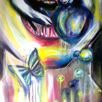 Painting titled "Bubble" by Alexis Chomel, Original Artwork, Airbrush