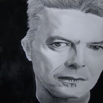 Drawing titled "David Bowie" by Alexis Raoult, Original Artwork, Pencil