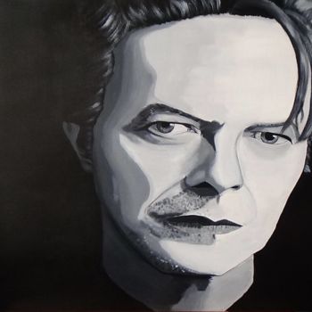 Painting titled "David Bowie" by Alexis Raoult, Original Artwork, Acrylic