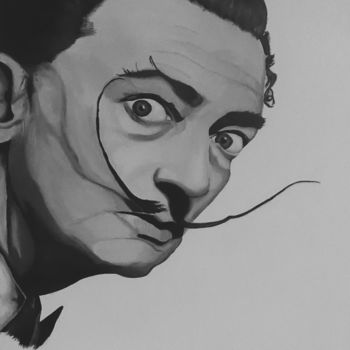 Painting titled "Salvador Dali" by Alexis Raoult, Original Artwork, Acrylic