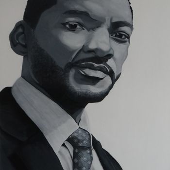 Painting titled "Will Smith" by Alexis Raoult, Original Artwork, Acrylic