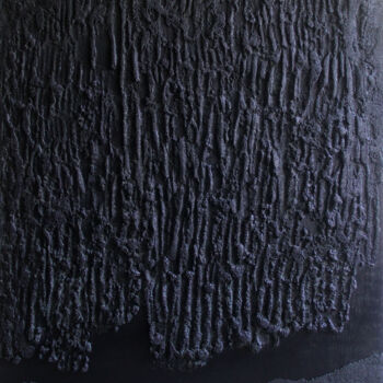 Ζωγραφική με τίτλο "Black bones" από Alexis Toublanc, Αυθεντικά έργα τέχνης, Ακρυλικό Τοποθετήθηκε στο Ξύλινο φορείο σκελετό