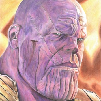 Dibujo titulada "Thanos" por Alexis Arte, Obra de arte original, Lápiz