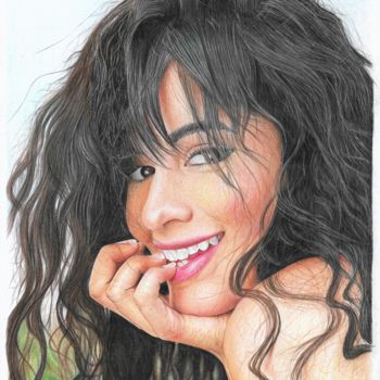 Dessin intitulée "Camila Cabello" par Alexis Arte, Œuvre d'art originale, Crayon