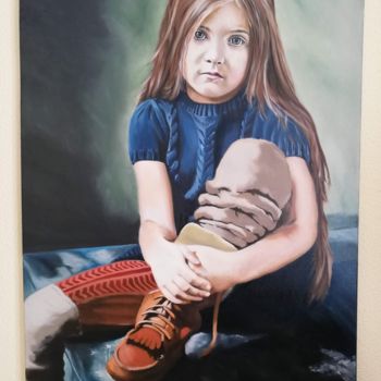 Peinture intitulée "Dromend kind" par Alexis Van Gelder, Œuvre d'art originale, Huile