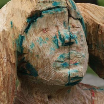 Escultura intitulada ""Tęsknota"" por Alex Johanson, Obras de arte originais, Madeira