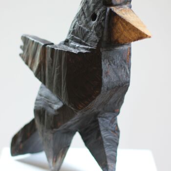 Rzeźba zatytułowany „Z cyklu Ptaszki bes…” autorstwa Alex Johanson, Oryginalna praca, Drewno