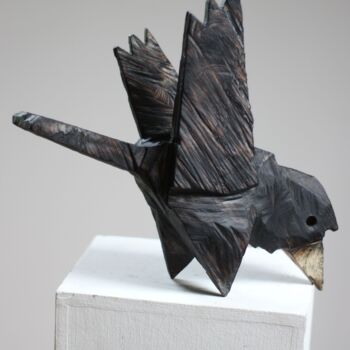 Скульптура под названием "Z cyklu Ptaszki bes…" - Alex Johanson, Подлинное произведение искусства, Дерево