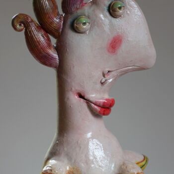 Escultura intitulada "Żona posła" por Alex Johanson, Obras de arte originais, Argila