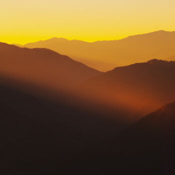 Photography titled "Peaks at sunset" by Alex Kalm, Original Artwork, Digital Photography
