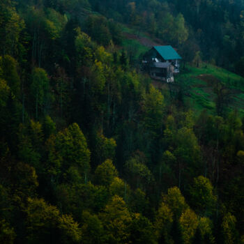 Photography titled "House in the foggy…" by Alex Kalm, Original Artwork, Digital Photography