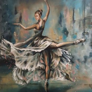 Painting titled "'Ballet dancer by n…" by Aleksandra Kuzmanovic Montresor, Original Artwork, Acrylic