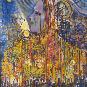 Pittura intitolato "Обратная сторона ме…" da Aleksandr Martynenko, Opera d'arte originale, Olio