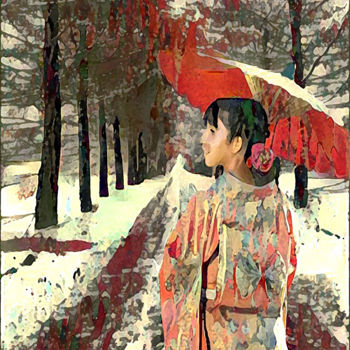 Digital Arts titled "Early Snow" by Alex Mir, Original Artwork, Digital Painting