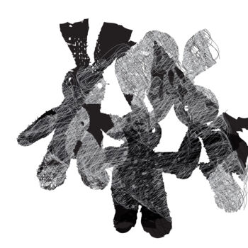 Digital Arts titled "Dancing Rabbits" by Hapiman, Original Artwork, 2D Digital Work
