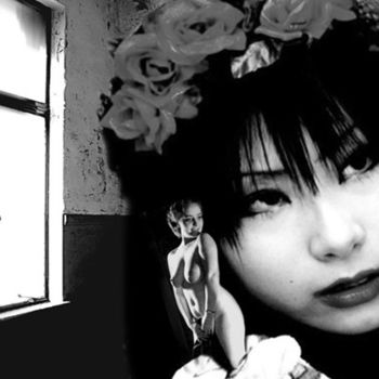 Digitale Kunst getiteld "Japanese Girl with…" door Alex Solodov, Origineel Kunstwerk, Foto Montage