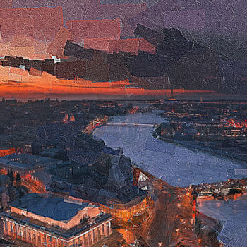 Arts numériques intitulée "Vasilievsky Island" par Aleksandr Suvorov, Œuvre d'art originale, Peinture numérique