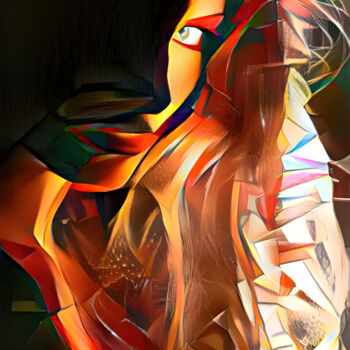 Digitale Kunst mit dem Titel "Portrait of a woman…" von Aleksandr Suvorov, Original-Kunstwerk, 2D digitale Arbeit