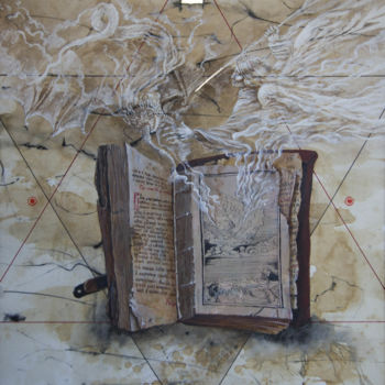 Рисунок под названием "Book is the best gi…" - Alexander Ustinoff, Подлинное произведение искусства