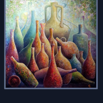 Painting titled "Wine Collection  (9…" by Alexander Vlasov, Original Artwork