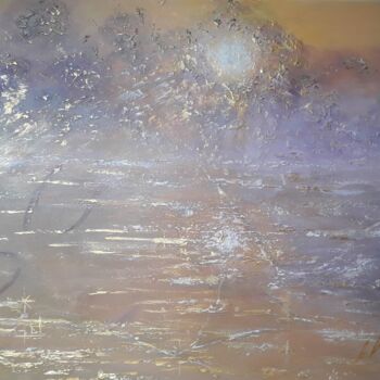 Картина под названием "Misty morning" - Alla Kosteleckaya, Подлинное произведение искусства, Акрил Установлен на Деревянная…